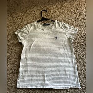 Ralph Lauren Light Gray Striped Tee